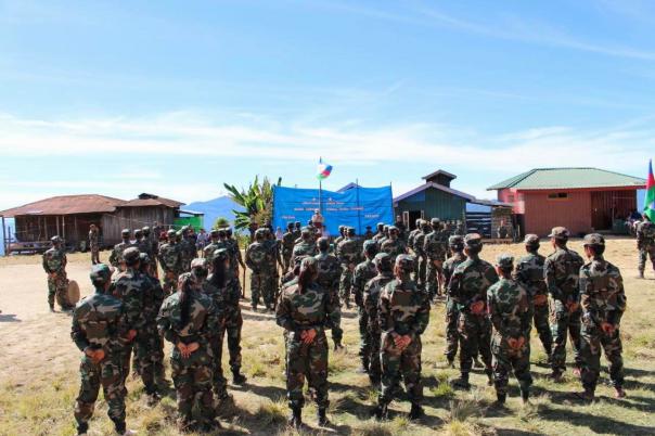 CNDF ၏ အထူးကွန်မန်ဒိုသင်တန်းတုန်းကပုံ [ Photo: Chin National Organization ]