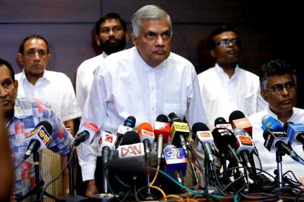 ယာယီသမ္မတအဖြစ် တာဝန်ယူထားသူ Ranil Wickremesinghe [Photo: REUTERS/Dinuka Liyanawatt]