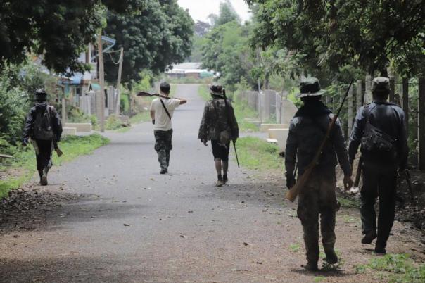 Members of the Karenni People’s Defence Force in Demoso, Kayah State (Demoso People Defence Force/Facebook)